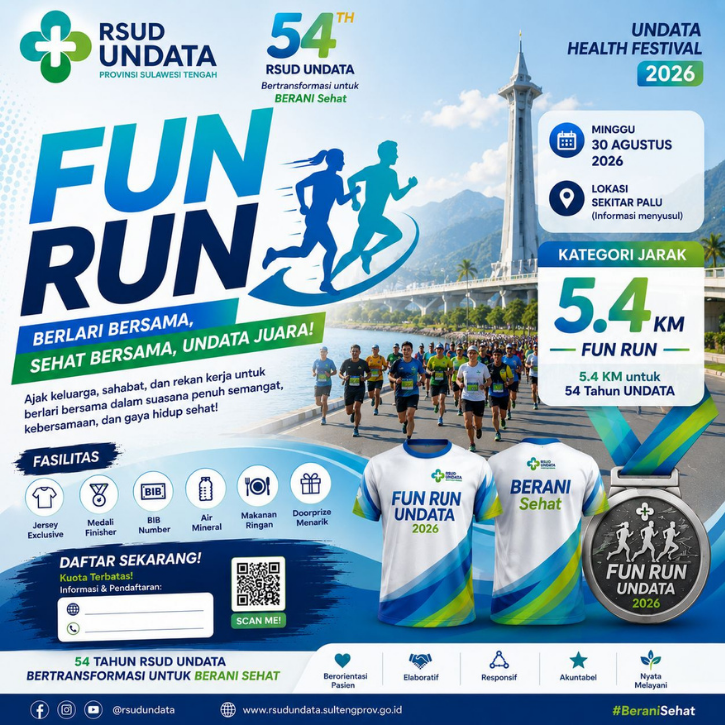 Poster Fun Run 5.4K Undata Health Festival 2026