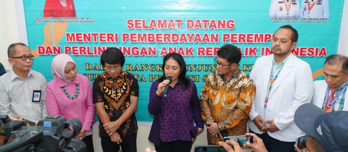 Menteri PPPA dan Ketua LPAI RI Kunjungi Korban Asusila di RSUD Undata